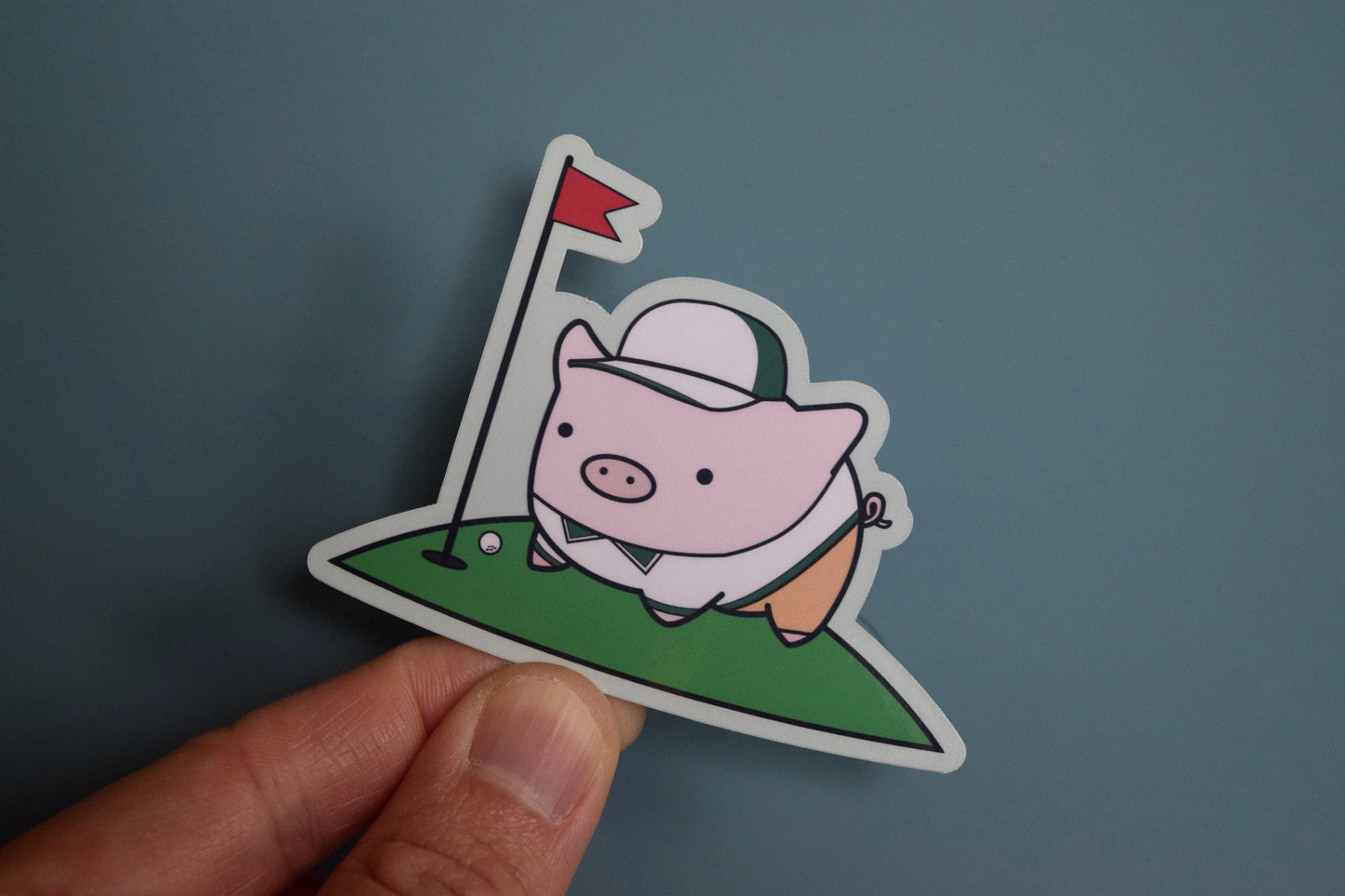 N°8. Golf Pig Sticker