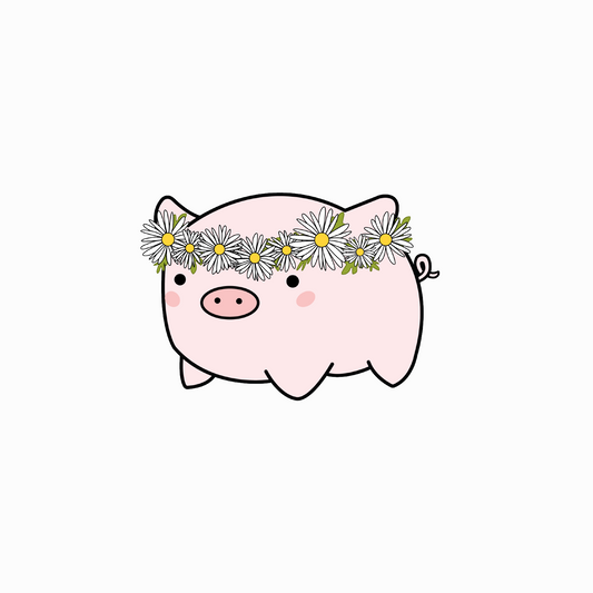 N°6. Daisy Pig Sticker