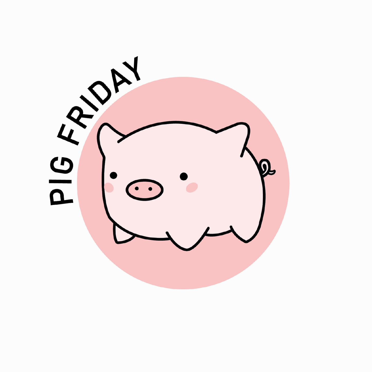 N°4. PigFriday Logo Sticker